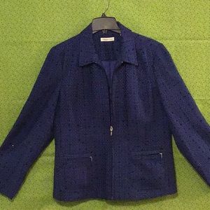 Coldwater Creek zip front dressy jacket, size 14.